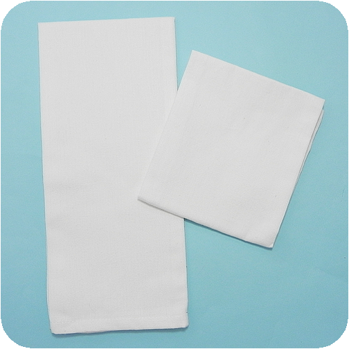 Solid Flat-Weave Kitchen Towel - White